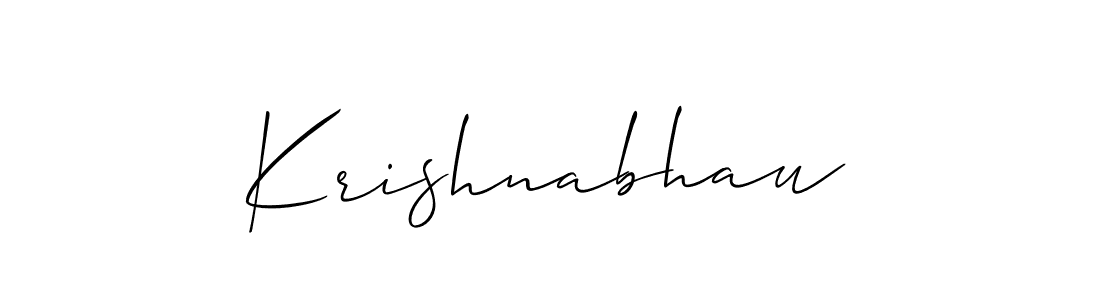 Krishnabhau stylish signature style. Best Handwritten Sign (Allison_Script) for my name. Handwritten Signature Collection Ideas for my name Krishnabhau. Krishnabhau signature style 2 images and pictures png