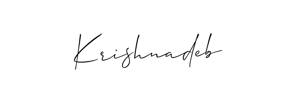 You can use this online signature creator to create a handwritten signature for the name Krishnadeb. This is the best online autograph maker. Krishnadeb signature style 2 images and pictures png