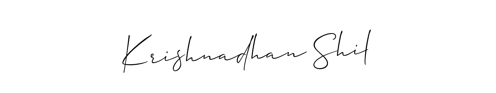 See photos of Krishnadhan Shil official signature by Spectra . Check more albums & portfolios. Read reviews & check more about Allison_Script font. Krishnadhan Shil signature style 2 images and pictures png