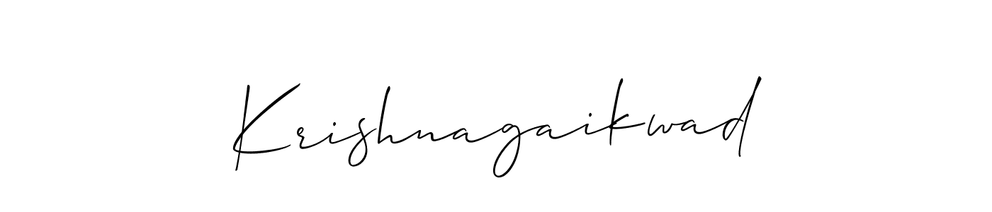 How to make Krishnagaikwad name signature. Use Allison_Script style for creating short signs online. This is the latest handwritten sign. Krishnagaikwad signature style 2 images and pictures png