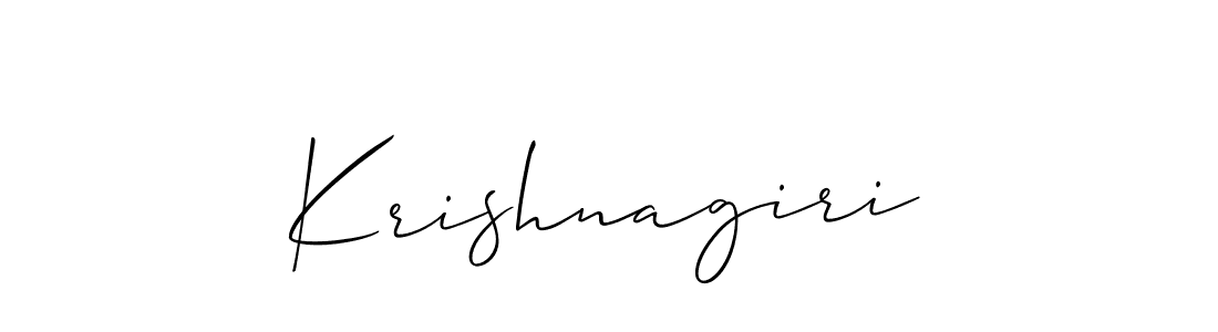 Create a beautiful signature design for name Krishnagiri. With this signature (Allison_Script) fonts, you can make a handwritten signature for free. Krishnagiri signature style 2 images and pictures png