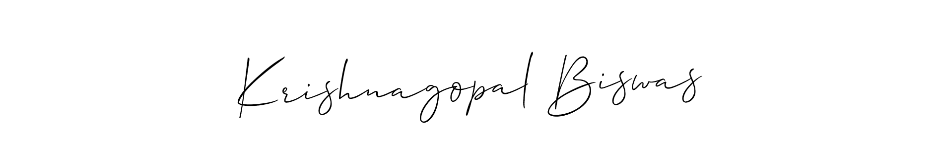 You can use this online signature creator to create a handwritten signature for the name Krishnagopal Biswas. This is the best online autograph maker. Krishnagopal Biswas signature style 2 images and pictures png
