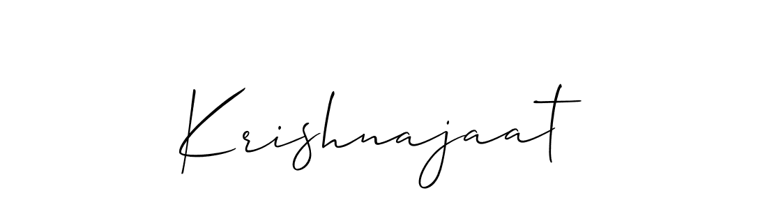 It looks lik you need a new signature style for name Krishnajaat. Design unique handwritten (Allison_Script) signature with our free signature maker in just a few clicks. Krishnajaat signature style 2 images and pictures png