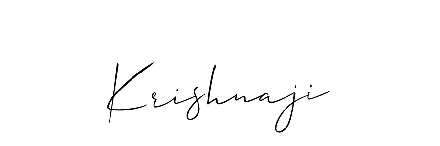 You should practise on your own different ways (Allison_Script) to write your name (Krishnaji) in signature. don't let someone else do it for you. Krishnaji signature style 2 images and pictures png