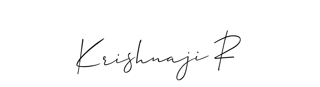 Make a beautiful signature design for name Krishnaji R. With this signature (Allison_Script) style, you can create a handwritten signature for free. Krishnaji R signature style 2 images and pictures png