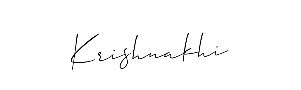 The best way (Allison_Script) to make a short signature is to pick only two or three words in your name. The name Krishnakhi include a total of six letters. For converting this name. Krishnakhi signature style 2 images and pictures png