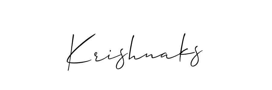 Create a beautiful signature design for name Krishnaks. With this signature (Allison_Script) fonts, you can make a handwritten signature for free. Krishnaks signature style 2 images and pictures png