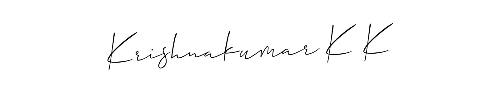 Make a beautiful signature design for name Krishnakumar K K. Use this online signature maker to create a handwritten signature for free. Krishnakumar K K signature style 2 images and pictures png