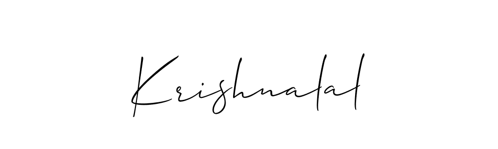 Also You can easily find your signature by using the search form. We will create Krishnalal name handwritten signature images for you free of cost using Allison_Script sign style. Krishnalal signature style 2 images and pictures png