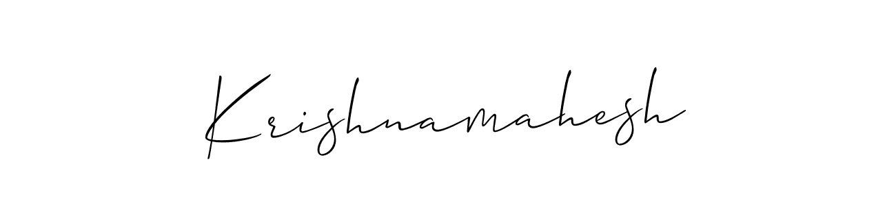 How to Draw Krishnamahesh signature style? Allison_Script is a latest design signature styles for name Krishnamahesh. Krishnamahesh signature style 2 images and pictures png