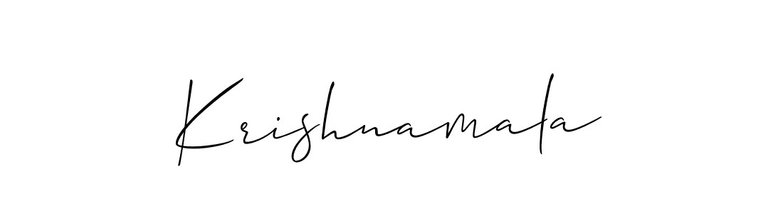 Similarly Allison_Script is the best handwritten signature design. Signature creator online .You can use it as an online autograph creator for name Krishnamala. Krishnamala signature style 2 images and pictures png