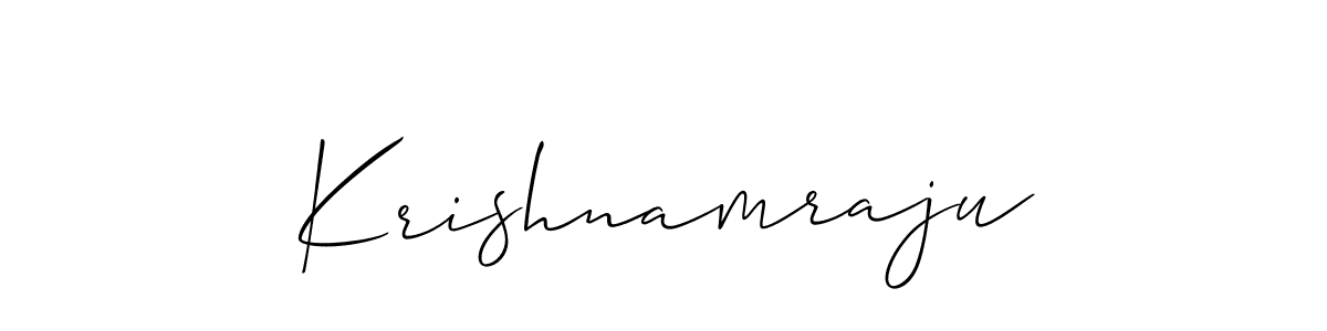 Use a signature maker to create a handwritten signature online. With this signature software, you can design (Allison_Script) your own signature for name Krishnamraju. Krishnamraju signature style 2 images and pictures png