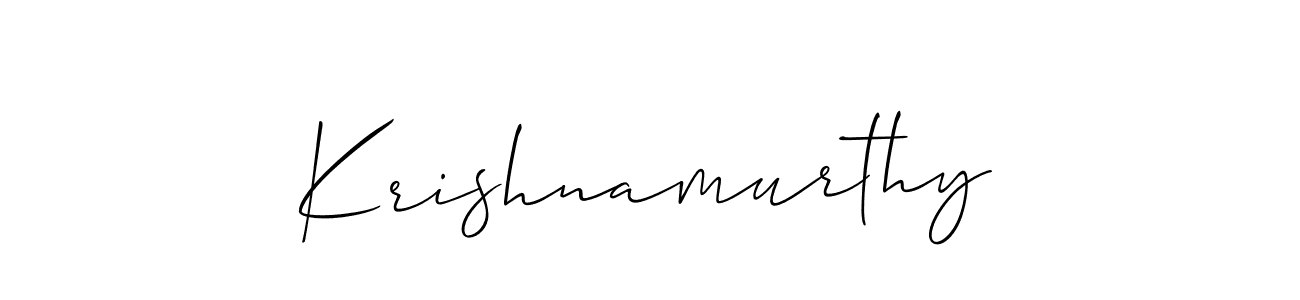 Make a beautiful signature design for name Krishnamurthy. With this signature (Allison_Script) style, you can create a handwritten signature for free. Krishnamurthy signature style 2 images and pictures png