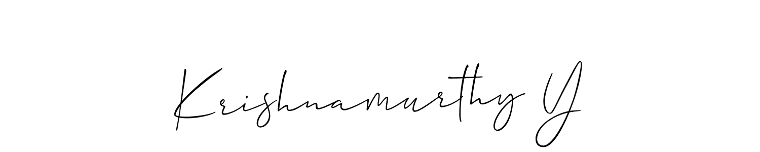 if you are searching for the best signature style for your name Krishnamurthy Y. so please give up your signature search. here we have designed multiple signature styles  using Allison_Script. Krishnamurthy Y signature style 2 images and pictures png