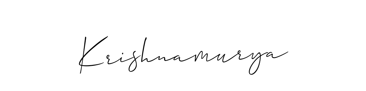 Allison_Script is a professional signature style that is perfect for those who want to add a touch of class to their signature. It is also a great choice for those who want to make their signature more unique. Get Krishnamurya name to fancy signature for free. Krishnamurya signature style 2 images and pictures png