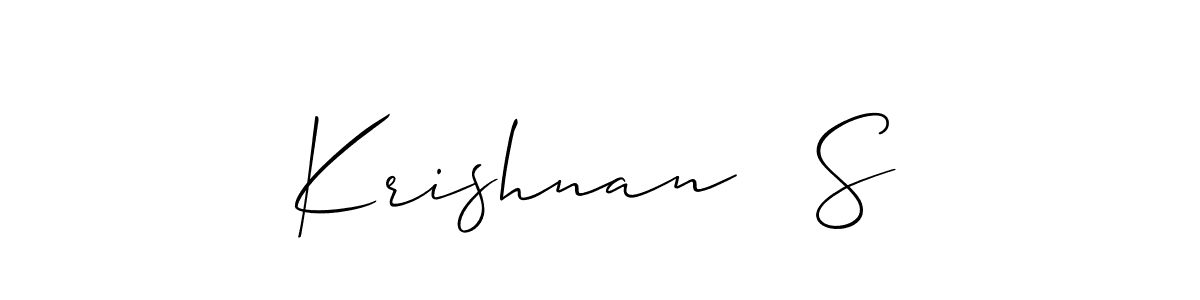 Make a beautiful signature design for name Krishnan   S. Use this online signature maker to create a handwritten signature for free. Krishnan   S signature style 2 images and pictures png