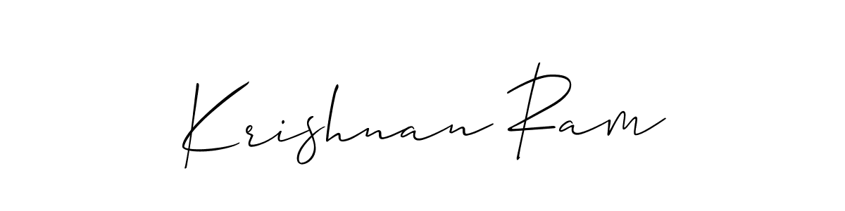 You should practise on your own different ways (Allison_Script) to write your name (Krishnan Ram) in signature. don't let someone else do it for you. Krishnan Ram signature style 2 images and pictures png