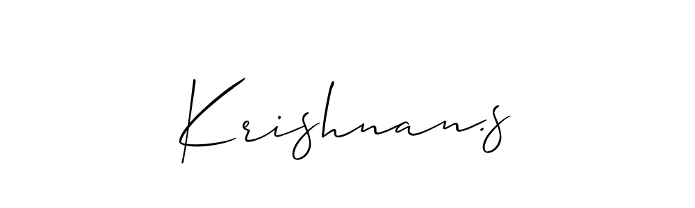 Krishnan.s stylish signature style. Best Handwritten Sign (Allison_Script) for my name. Handwritten Signature Collection Ideas for my name Krishnan.s. Krishnan.s signature style 2 images and pictures png