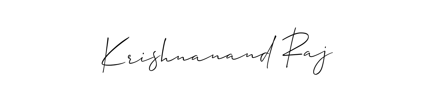 if you are searching for the best signature style for your name Krishnanand Raj. so please give up your signature search. here we have designed multiple signature styles  using Allison_Script. Krishnanand Raj signature style 2 images and pictures png
