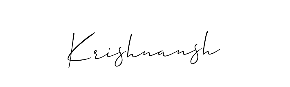 Make a beautiful signature design for name Krishnansh. Use this online signature maker to create a handwritten signature for free. Krishnansh signature style 2 images and pictures png