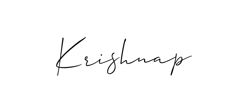 Once you've used our free online signature maker to create your best signature Allison_Script style, it's time to enjoy all of the benefits that Krishnap name signing documents. Krishnap signature style 2 images and pictures png
