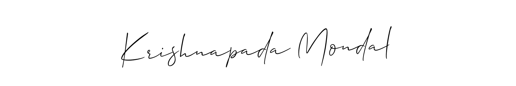 Make a beautiful signature design for name Krishnapada Mondal. With this signature (Allison_Script) style, you can create a handwritten signature for free. Krishnapada Mondal signature style 2 images and pictures png