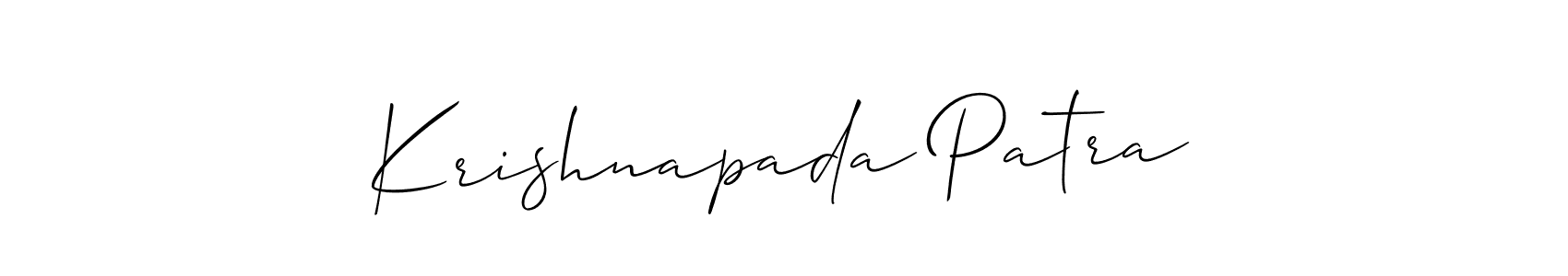 How to make Krishnapada Patra signature? Allison_Script is a professional autograph style. Create handwritten signature for Krishnapada Patra name. Krishnapada Patra signature style 2 images and pictures png