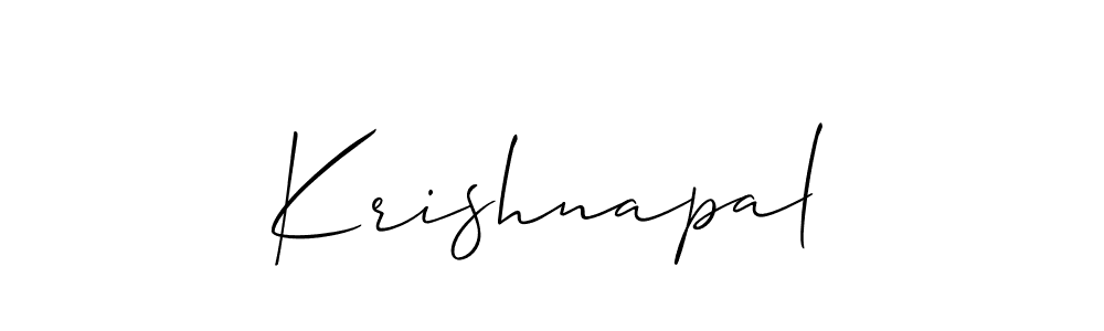 Use a signature maker to create a handwritten signature online. With this signature software, you can design (Allison_Script) your own signature for name Krishnapal. Krishnapal signature style 2 images and pictures png
