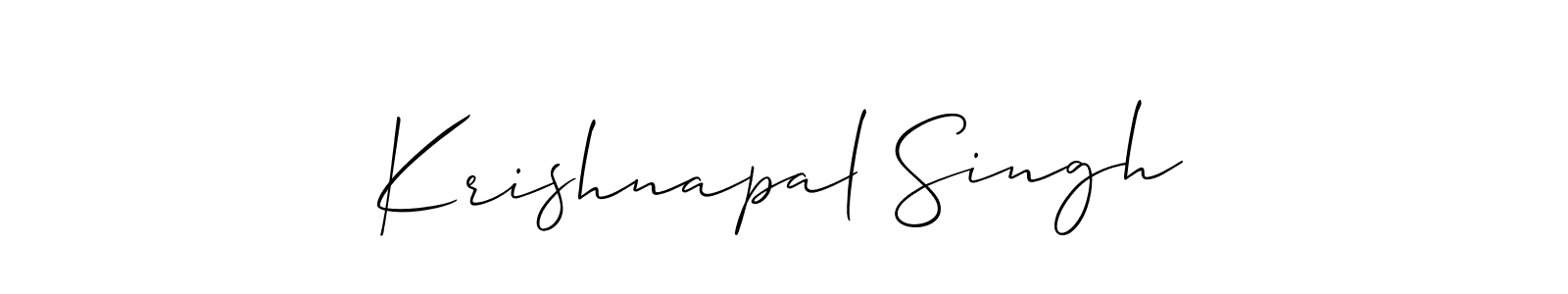 Krishnapal Singh stylish signature style. Best Handwritten Sign (Allison_Script) for my name. Handwritten Signature Collection Ideas for my name Krishnapal Singh. Krishnapal Singh signature style 2 images and pictures png