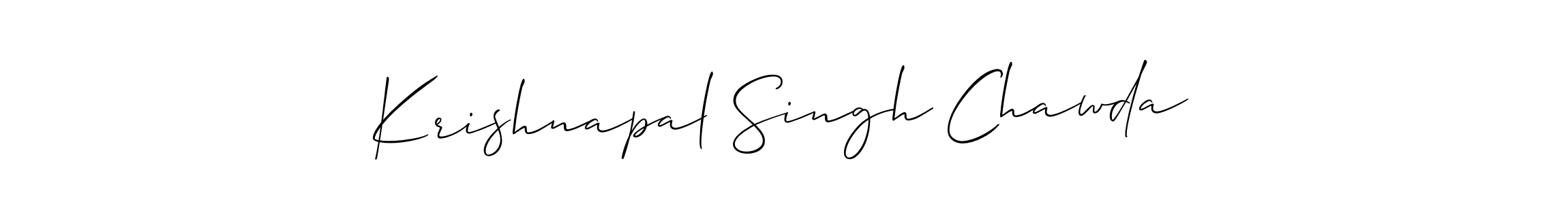 Make a beautiful signature design for name Krishnapal Singh Chawda. With this signature (Allison_Script) style, you can create a handwritten signature for free. Krishnapal Singh Chawda signature style 2 images and pictures png