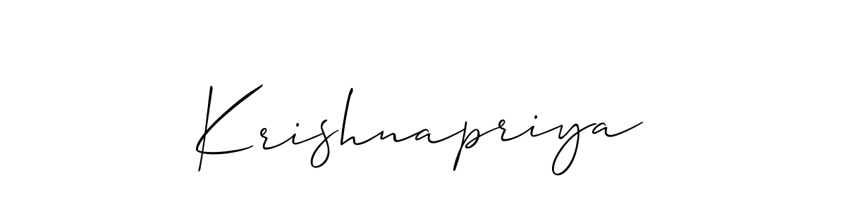 Also You can easily find your signature by using the search form. We will create Krishnapriya name handwritten signature images for you free of cost using Allison_Script sign style. Krishnapriya signature style 2 images and pictures png