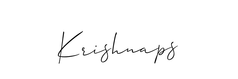 How to Draw Krishnaps signature style? Allison_Script is a latest design signature styles for name Krishnaps. Krishnaps signature style 2 images and pictures png