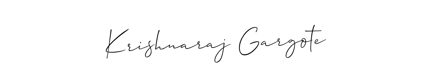 Also You can easily find your signature by using the search form. We will create Krishnaraj Gargote name handwritten signature images for you free of cost using Allison_Script sign style. Krishnaraj Gargote signature style 2 images and pictures png