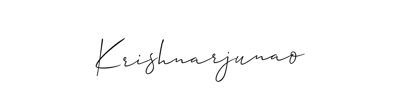 Create a beautiful signature design for name Krishnarjunao. With this signature (Allison_Script) fonts, you can make a handwritten signature for free. Krishnarjunao signature style 2 images and pictures png