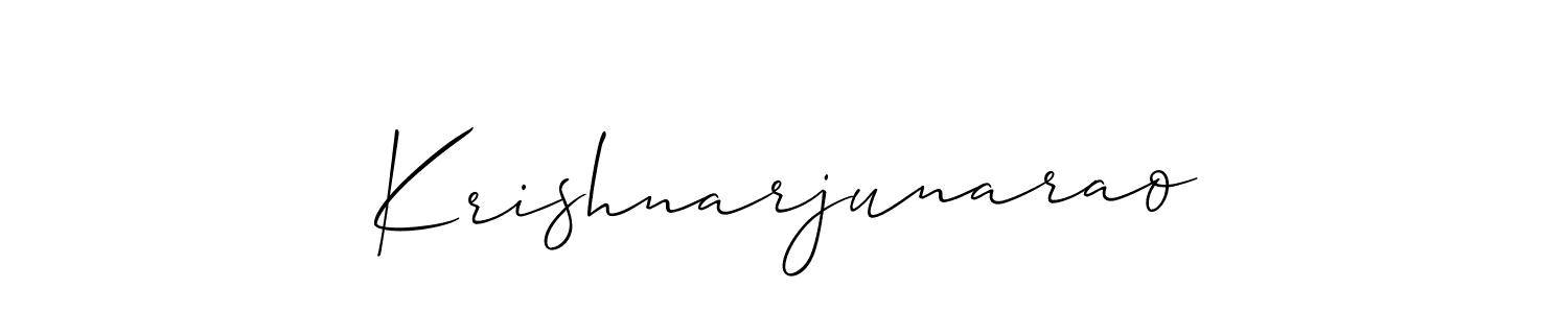 Design your own signature with our free online signature maker. With this signature software, you can create a handwritten (Allison_Script) signature for name Krishnarjunarao. Krishnarjunarao signature style 2 images and pictures png