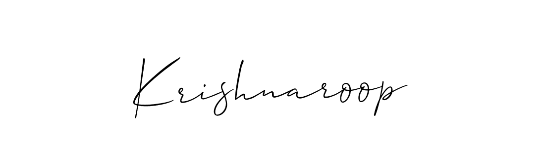 The best way (Allison_Script) to make a short signature is to pick only two or three words in your name. The name Krishnaroop include a total of six letters. For converting this name. Krishnaroop signature style 2 images and pictures png