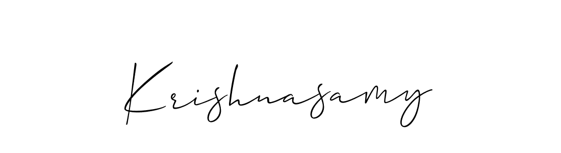 Krishnasamy stylish signature style. Best Handwritten Sign (Allison_Script) for my name. Handwritten Signature Collection Ideas for my name Krishnasamy. Krishnasamy signature style 2 images and pictures png