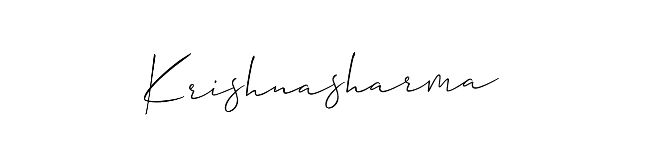 Similarly Allison_Script is the best handwritten signature design. Signature creator online .You can use it as an online autograph creator for name Krishnasharma. Krishnasharma signature style 2 images and pictures png