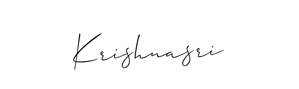 How to make Krishnasri signature? Allison_Script is a professional autograph style. Create handwritten signature for Krishnasri name. Krishnasri signature style 2 images and pictures png