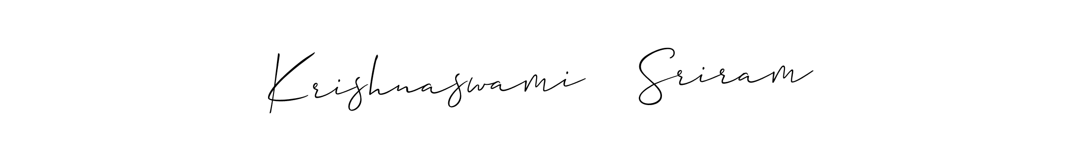 if you are searching for the best signature style for your name Krishnaswami    Sriram. so please give up your signature search. here we have designed multiple signature styles  using Allison_Script. Krishnaswami    Sriram signature style 2 images and pictures png