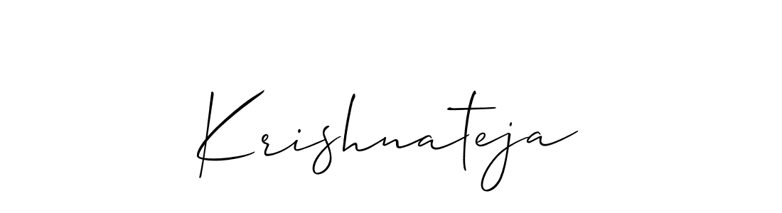 You can use this online signature creator to create a handwritten signature for the name Krishnateja. This is the best online autograph maker. Krishnateja signature style 2 images and pictures png