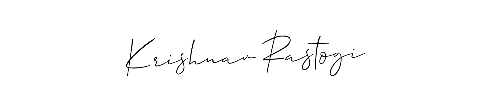 Here are the top 10 professional signature styles for the name Krishnav Rastogi. These are the best autograph styles you can use for your name. Krishnav Rastogi signature style 2 images and pictures png