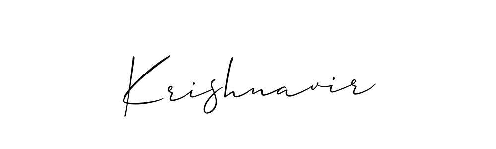 The best way (Allison_Script) to make a short signature is to pick only two or three words in your name. The name Krishnavir include a total of six letters. For converting this name. Krishnavir signature style 2 images and pictures png