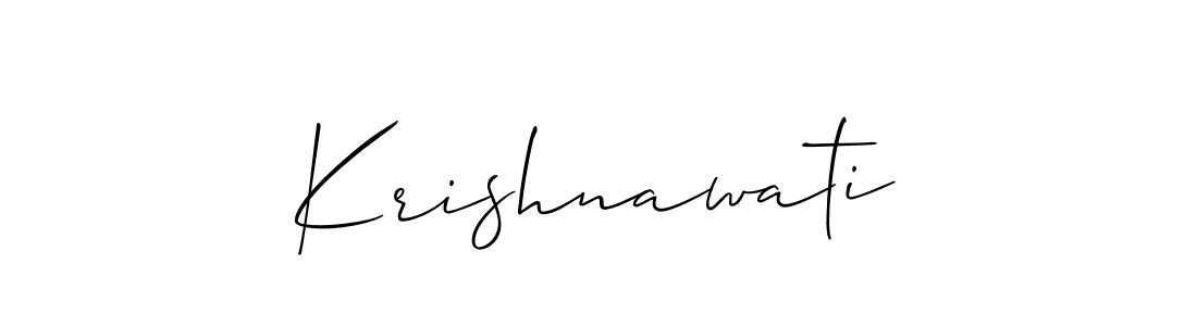 It looks lik you need a new signature style for name Krishnawati. Design unique handwritten (Allison_Script) signature with our free signature maker in just a few clicks. Krishnawati signature style 2 images and pictures png