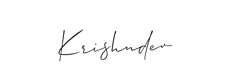 How to make Krishndev name signature. Use Allison_Script style for creating short signs online. This is the latest handwritten sign. Krishndev signature style 2 images and pictures png