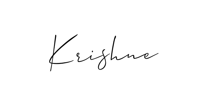 You should practise on your own different ways (Allison_Script) to write your name (Krishne) in signature. don't let someone else do it for you. Krishne signature style 2 images and pictures png