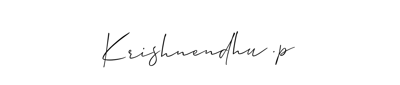 Make a beautiful signature design for name Krishnendhu .p. Use this online signature maker to create a handwritten signature for free. Krishnendhu .p signature style 2 images and pictures png