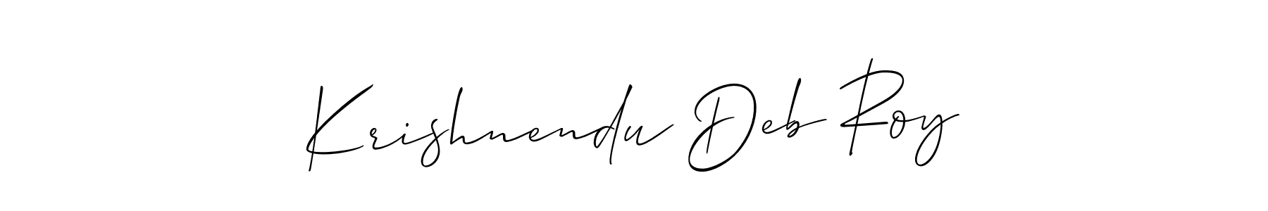 Make a short Krishnendu Deb Roy signature style. Manage your documents anywhere anytime using Allison_Script. Create and add eSignatures, submit forms, share and send files easily. Krishnendu Deb Roy signature style 2 images and pictures png