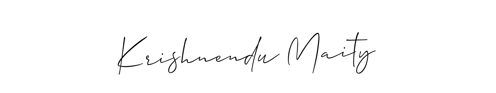Use a signature maker to create a handwritten signature online. With this signature software, you can design (Allison_Script) your own signature for name Krishnendu Maity. Krishnendu Maity signature style 2 images and pictures png