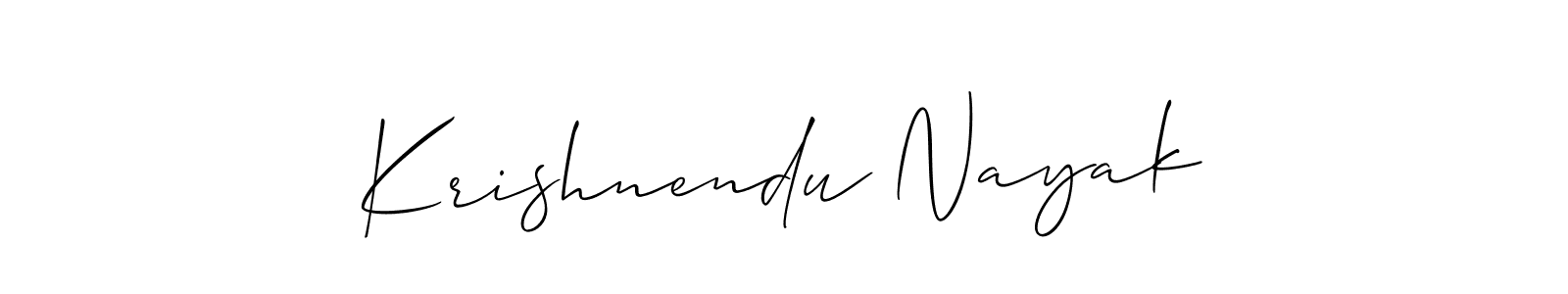 Create a beautiful signature design for name Krishnendu Nayak. With this signature (Allison_Script) fonts, you can make a handwritten signature for free. Krishnendu Nayak signature style 2 images and pictures png